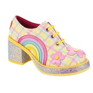 38 Irregular Choice “Rainbows and Love” Pastel Platform Shoes